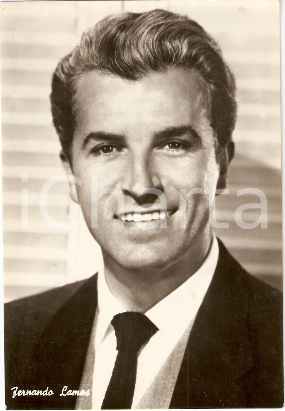 Cartolina originale da collezione 1950 circa FERNANDO LAMAS Fotografia seriale FG NV 1
