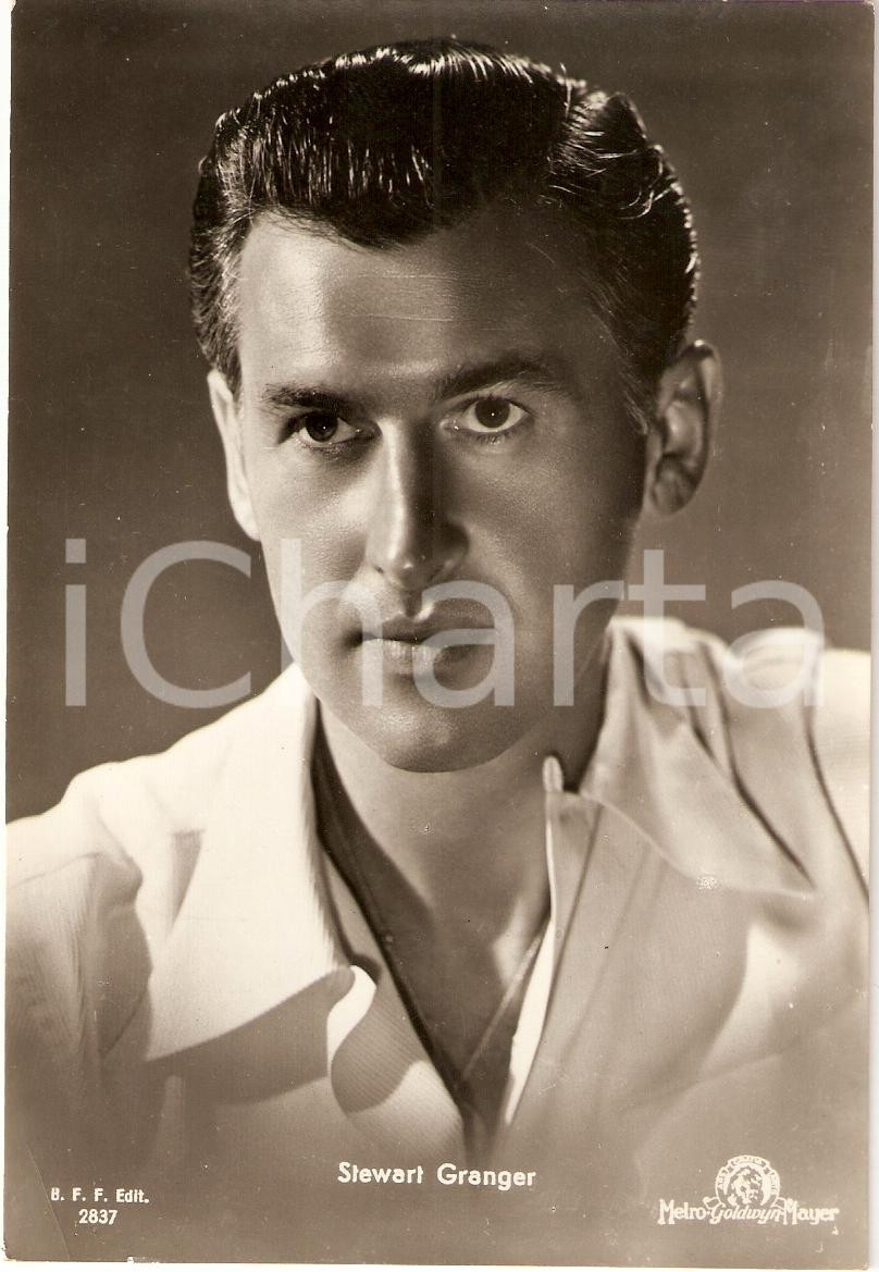 Cartolina originale da collezione 1952 STEWART GRANGER Fotografia seriale MGM Il prigioniero di Zenda FG NV 1