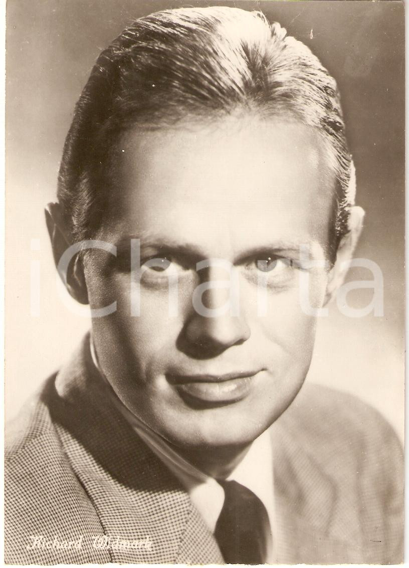 Cartolina originale da collezione 1952 circa RICHARD WIDMARK Fotografia seriale FG NV 1