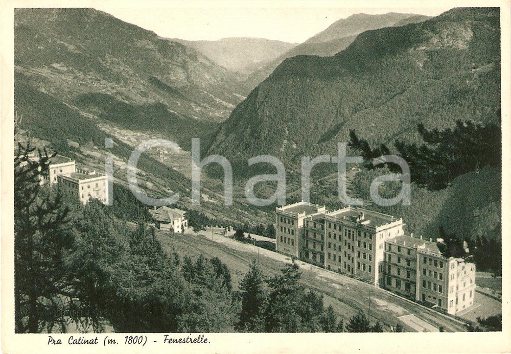 Cartolina originale da collezione 1940 ca PRA  CATINAT Fenestrelle TO Scorcio panoramico FG NV 1