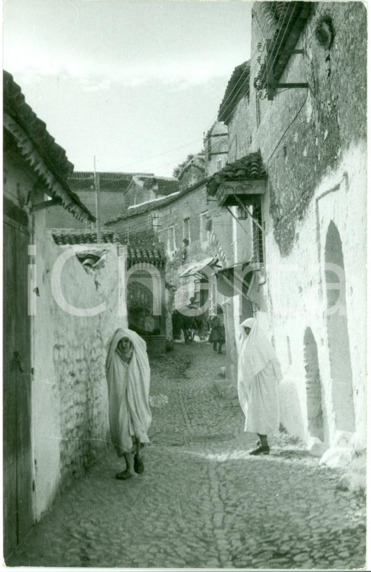 Cartolina originale da collezione 1959 XAUEN MAROCCO Veduta piazza MEDAKA Cartolina ANIMATA FP NV 1