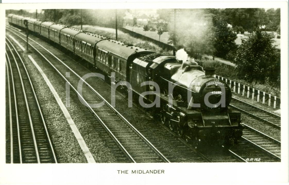 Cartolina originale da collezione 1955 ca LONDON (UK) The MIDLANDER EXPRESS in viaggio *Cartolina FP NV 1