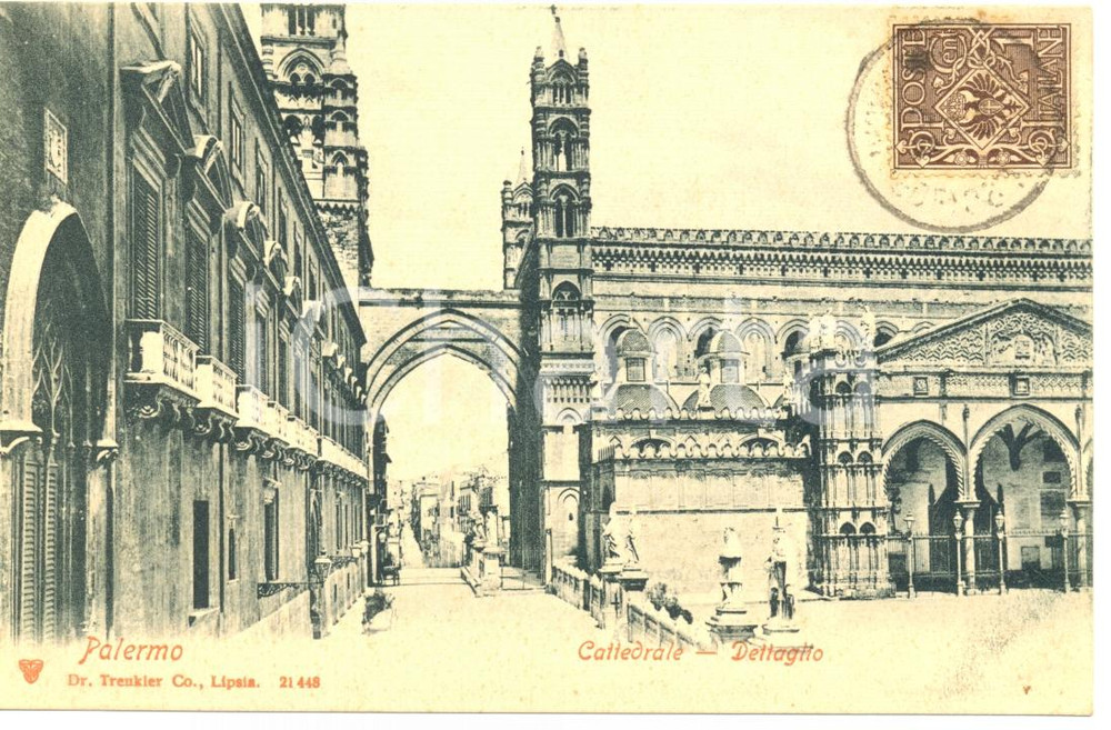 Cartolina originale da collezione 1900 ca PALERMO CATTEDRALE  Dettaglio Cartolina FP NV 1