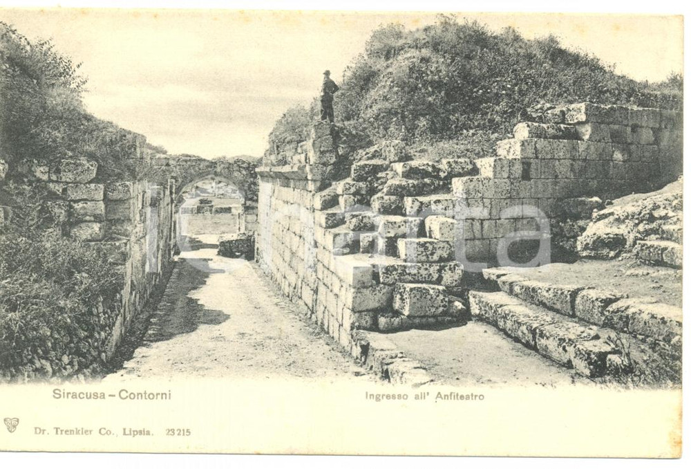 Cartolina originale da collezione 1911 SIRACUSA Ingresso dell'ANFITEATRO*Cartolina FP VG 1