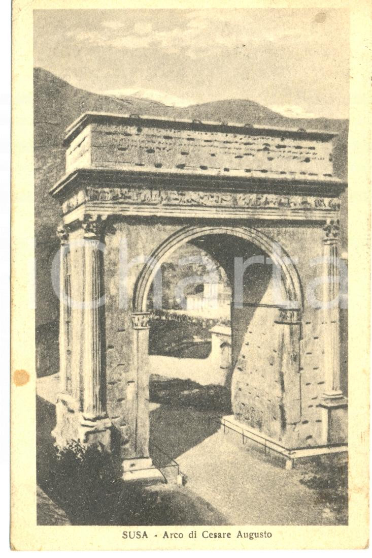 Cartolina originale da collezione 1925 SUSA TO Arco di CESARE AUGUSTO Cartolina postale FP VG 1