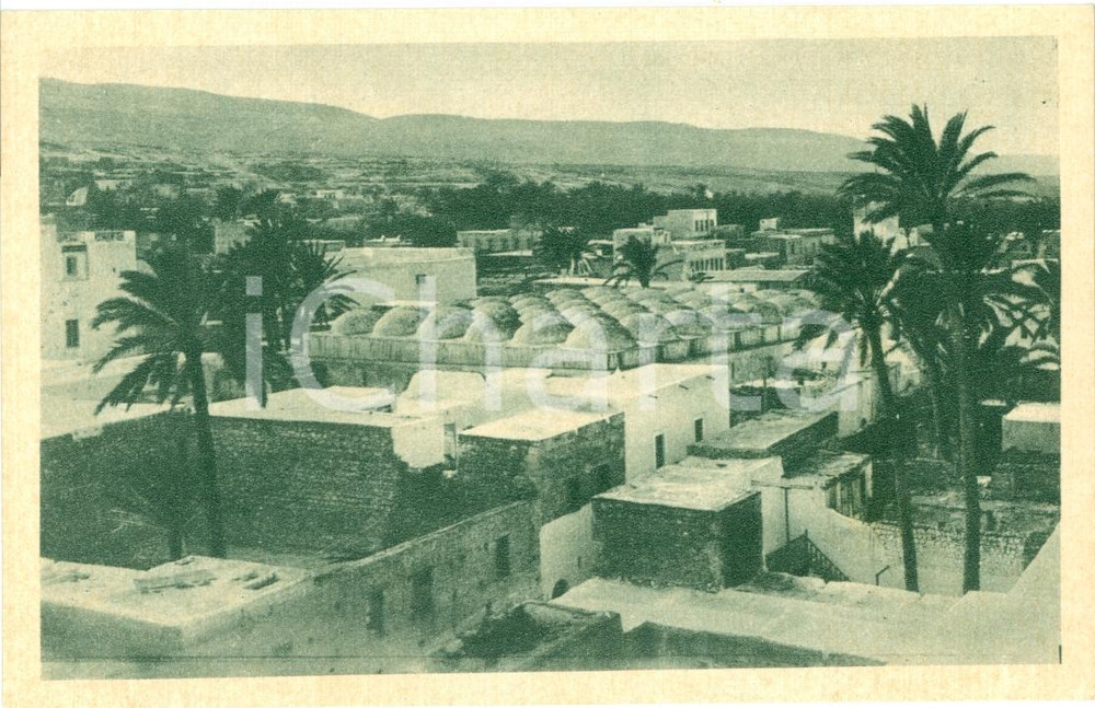 Cartolina originale da collezione 1935 ca DERNA (LIBIA) Panorama della cittÃ  ENTE DOPOLAVORO *Cartolina FP NV 1