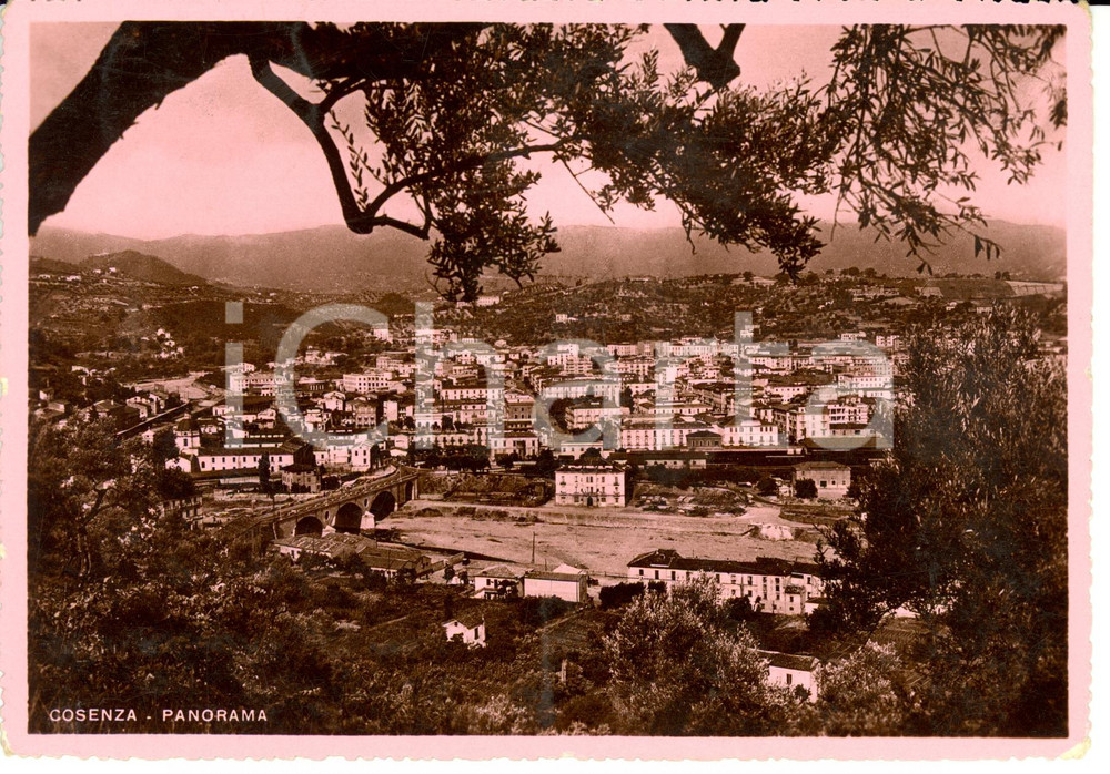 Cartolina originale da collezione 1953 COSENZA Panorama della cittÃ  Cartolina FG VG 1