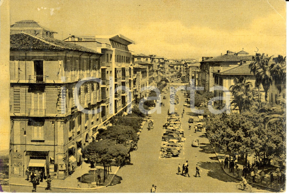 Cartolina originale da collezione 1952 COSENZA Veduta di Corso MAZZINI Cartolina FG VG 1