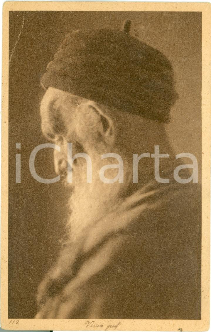 Cartolina originale da collezione 1930 ca ISRAELE Vecchio ebreo Vieux JUIF Cartolina FP NV 1