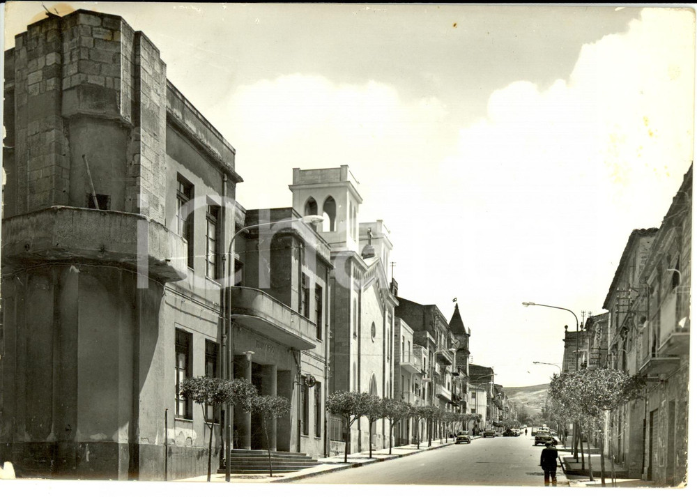 Cartolina originale da collezione 1968 VILLAROSA DI SICILIA (EN) Corso Regina Margherita *Cartolina postale FG VG 1