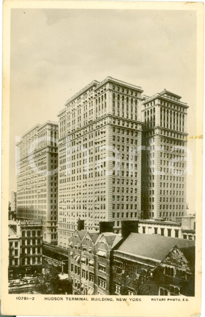 Cartolina originale da collezione 1940 ca NEW YORK USA The HUDSON TERMINAL Building Cartolina FP NV 1