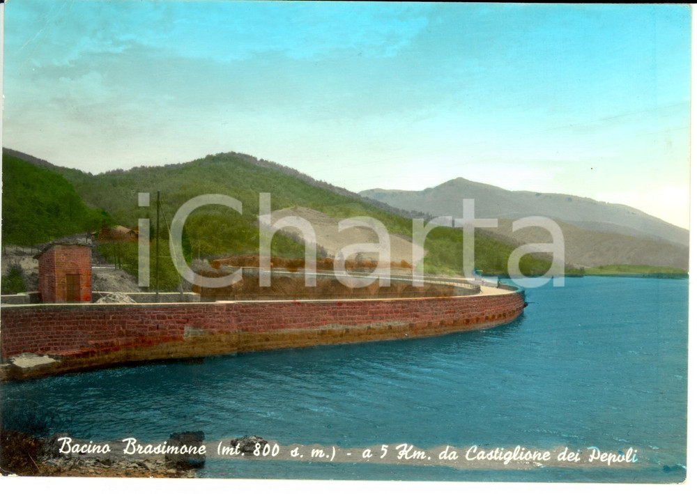 Cartolina originale da collezione 1965 CASTIGLIONE DEI PEPOLI BO Bacino di BRASIMONE Cartolina Postale FG VG 1
