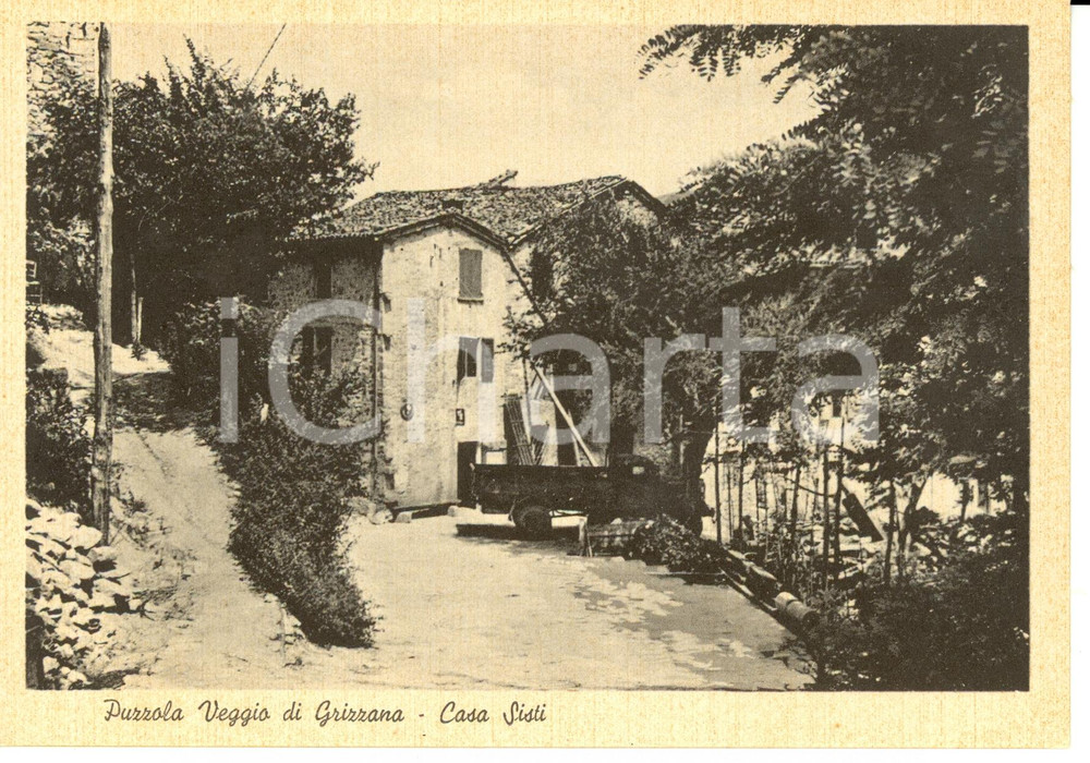 Cartolina originale da collezione 1940 ca PUZZOLA VEGGIO DI GRIZZANA (BO) Casa SISTI *Cartolina Postale FG NV 1
