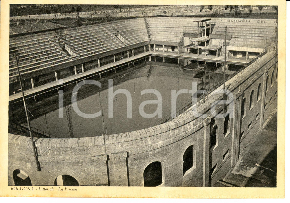 Cartolina originale da collezione 1940 ca BOLOGNA Littorale: La Piscina Cartolina Postale FG NV 1