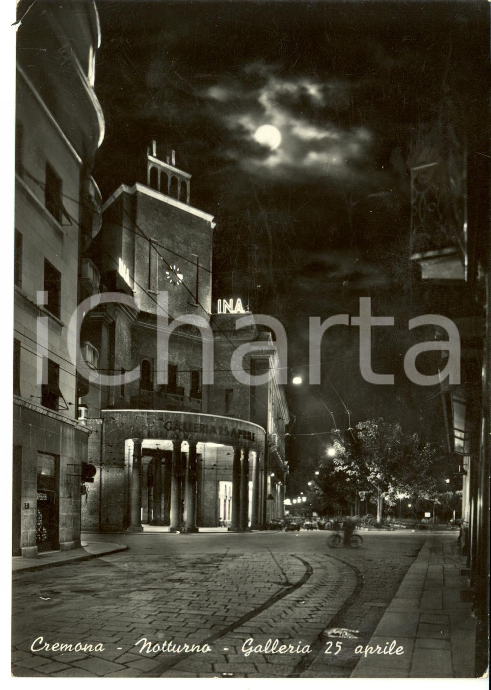 Cartolina originale da collezione 1954 CREMONA Galleria 25 Aprile  *Cartolina postale FG VG 1