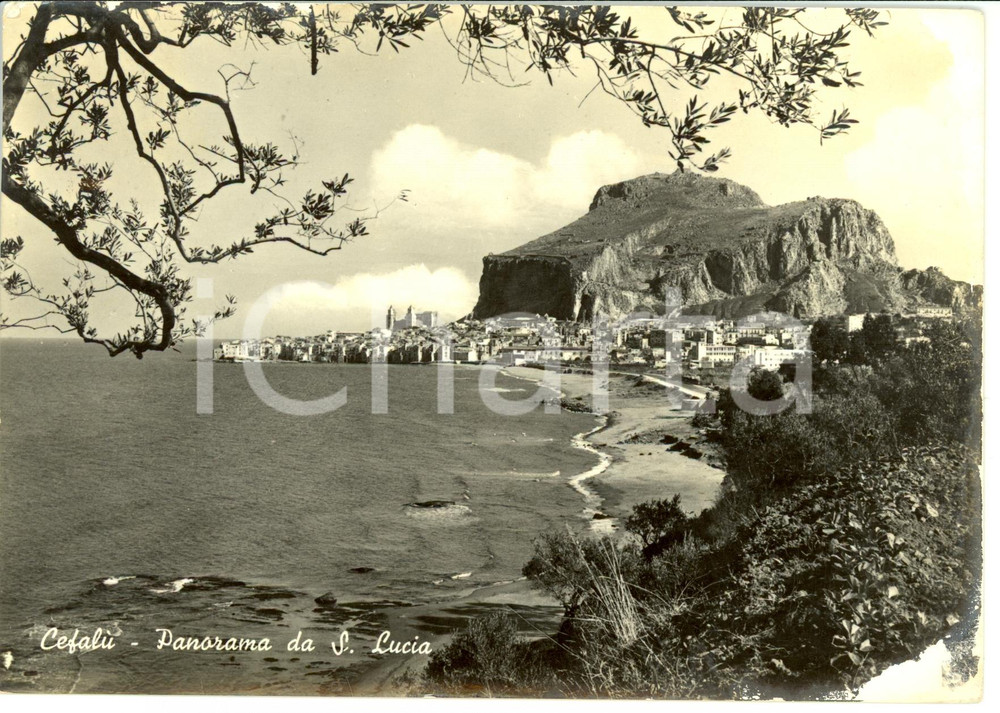 Cartolina originale da collezione 1959 CEFALU  PA Panorama da S.Lucia Cartolina postale FG VG 1