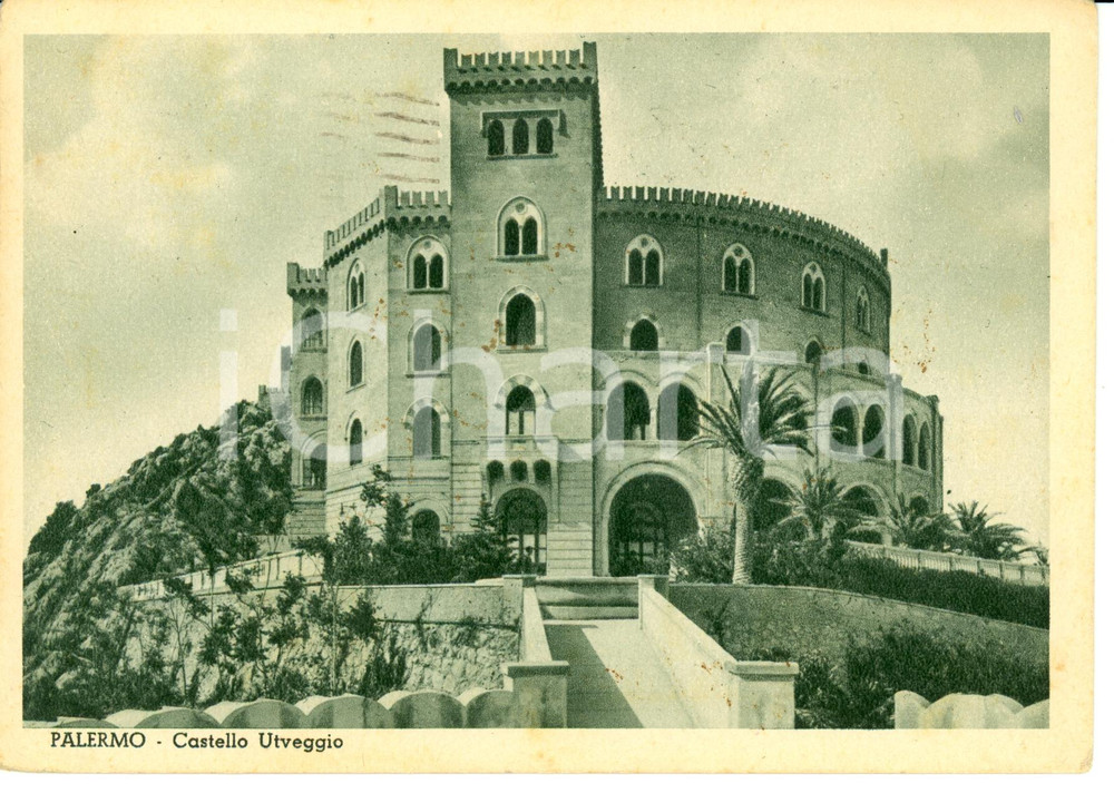Cartolina originale da collezione 1940 PALERMO Castello UTVEGGIO Cartolina postale FG VG 1