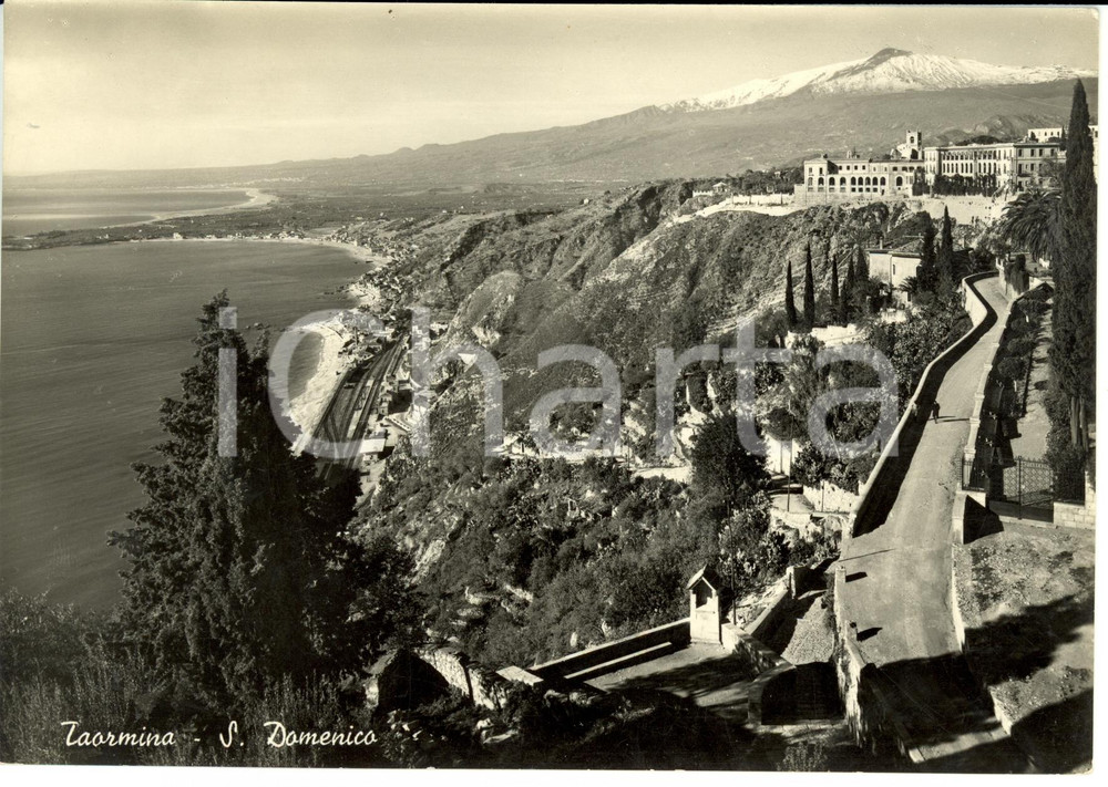 Cartolina originale da collezione 1948 TAORMINA ME S. Domenico Cartolina postale FG VG 1