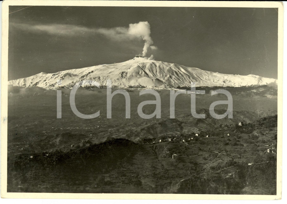 Cartolina originale da collezione 1948 TAORMINA ME L Etna Cartolina postale FG VG 1