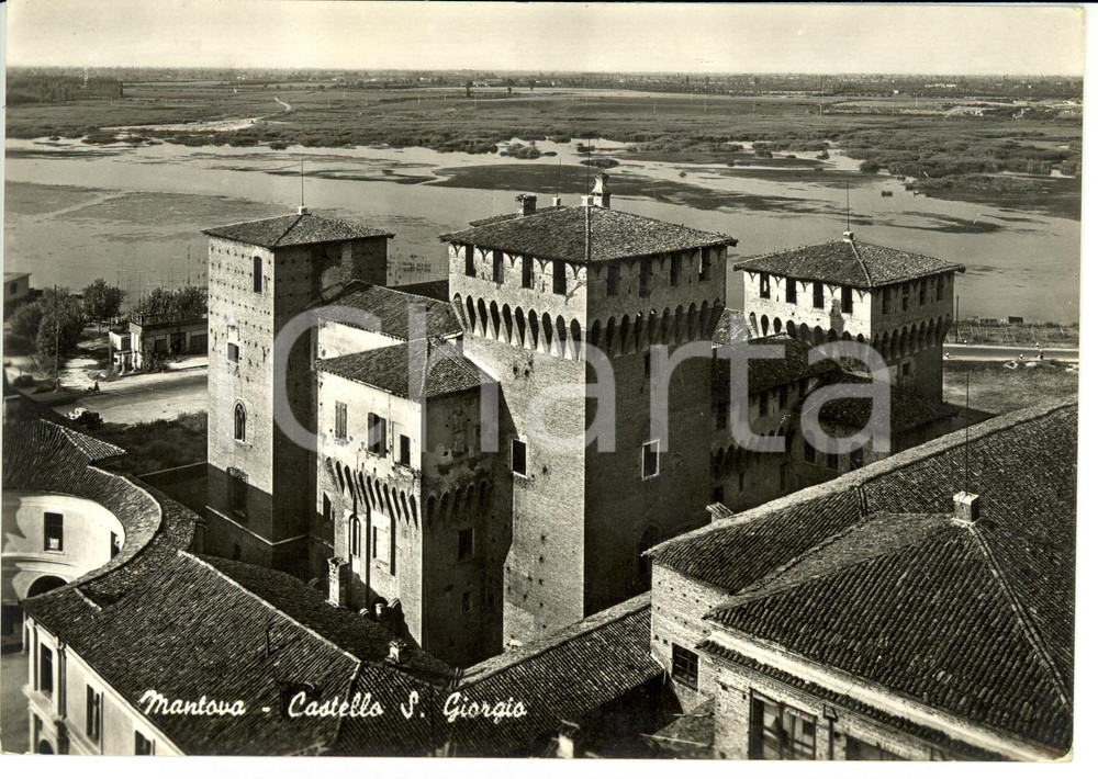 Cartolina originale da collezione 1952 MANTOVA Castello S. Giorgio Cartolina postale FG VG 1