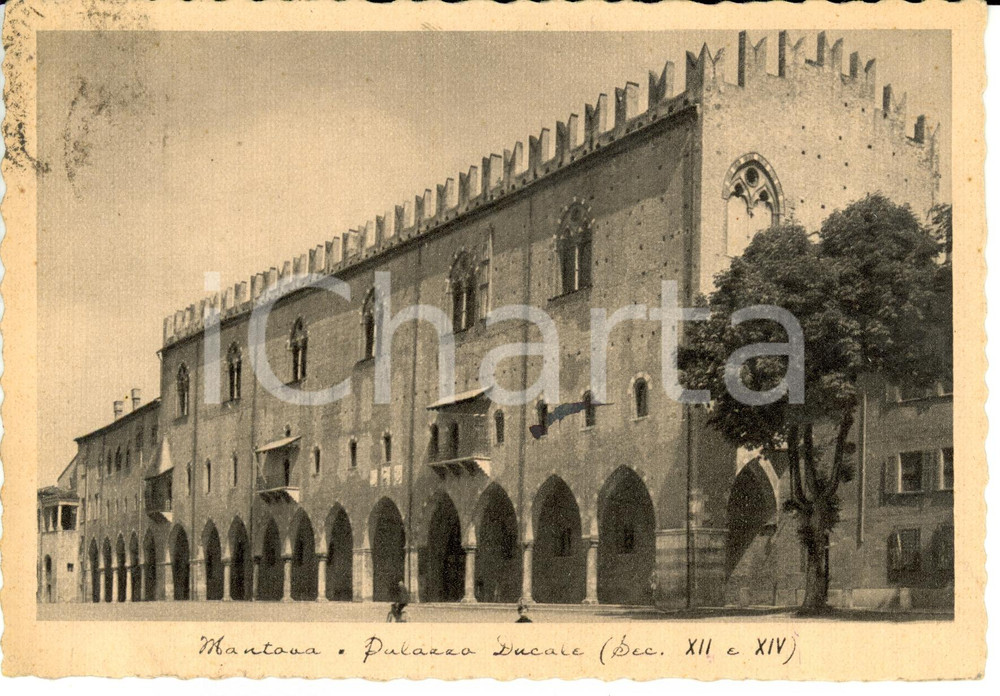 Cartolina originale da collezione 1941 MANTOVA Palazzo Ducale XII E XIV sec. Cartolina FG VG 1
