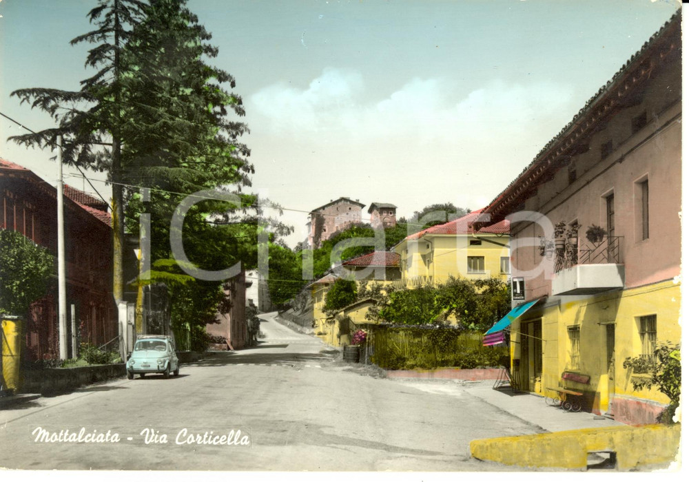 Cartolina originale da collezione 1950 ca MOTTALCIATA BI Via Corticella Cartolina postale FG NV 1