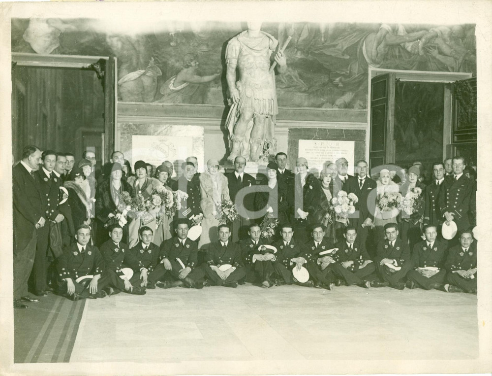 Fotografia d epoca originale 1928 ROMA Francesco BONCOMPAGNI LUDOVISI con Stato Maggiore BAQUEDANO Foto 1