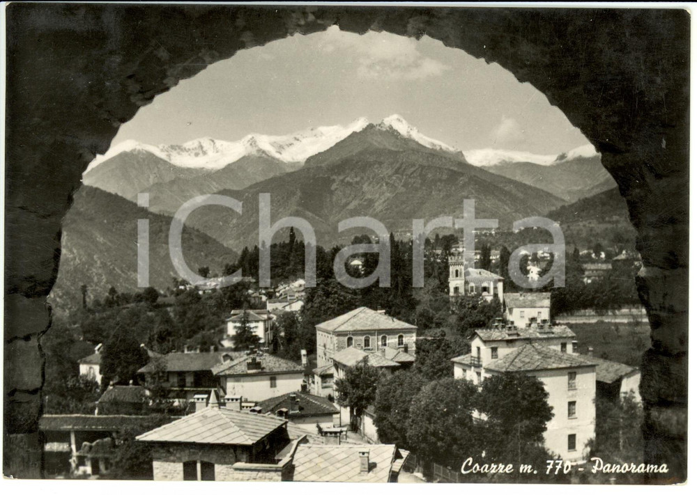 Cartolina originale da collezione 1956 COAZZE TO Scorcio panoramico Cartolina FG VG 1