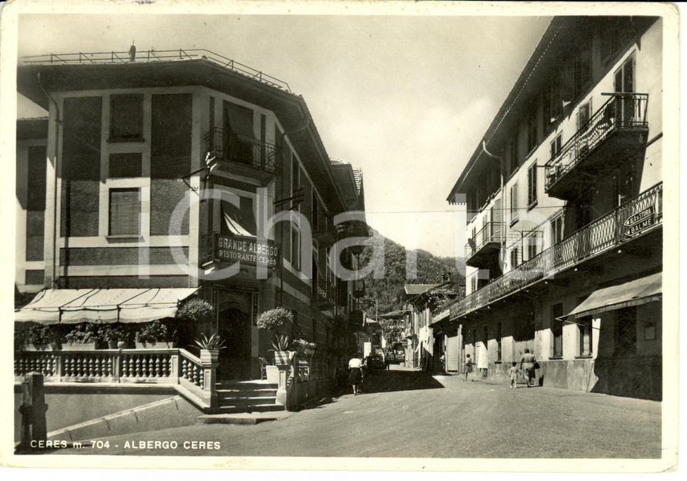 Cartolina originale da collezione 1953 CERES TO Veduta del Grande Albergo CERES Cartolina ANIMATA FG VG 1