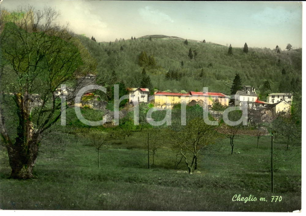 Cartolina originale da collezione 1961 TAINO VA Scorcio panoramico della frazione CHEGLIO Cartolina FG VG 1