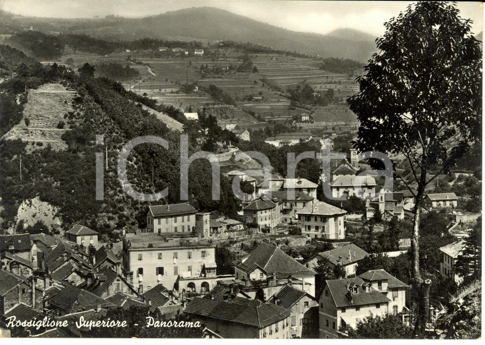 Cartolina originale da collezione 1950 ca ROSSIGLIONE SUPERIORE GE Veduta panoramica VALLE STURA Cartolina FG VG 1