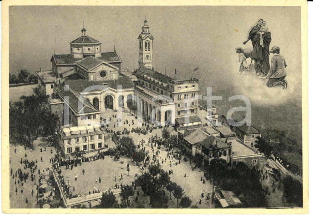 Cartolina originale da collezione 1950 ca CERANESI GE SantuarioBasilica NOSTRA SIGNORA DELLA GUARDIA FG VG 1