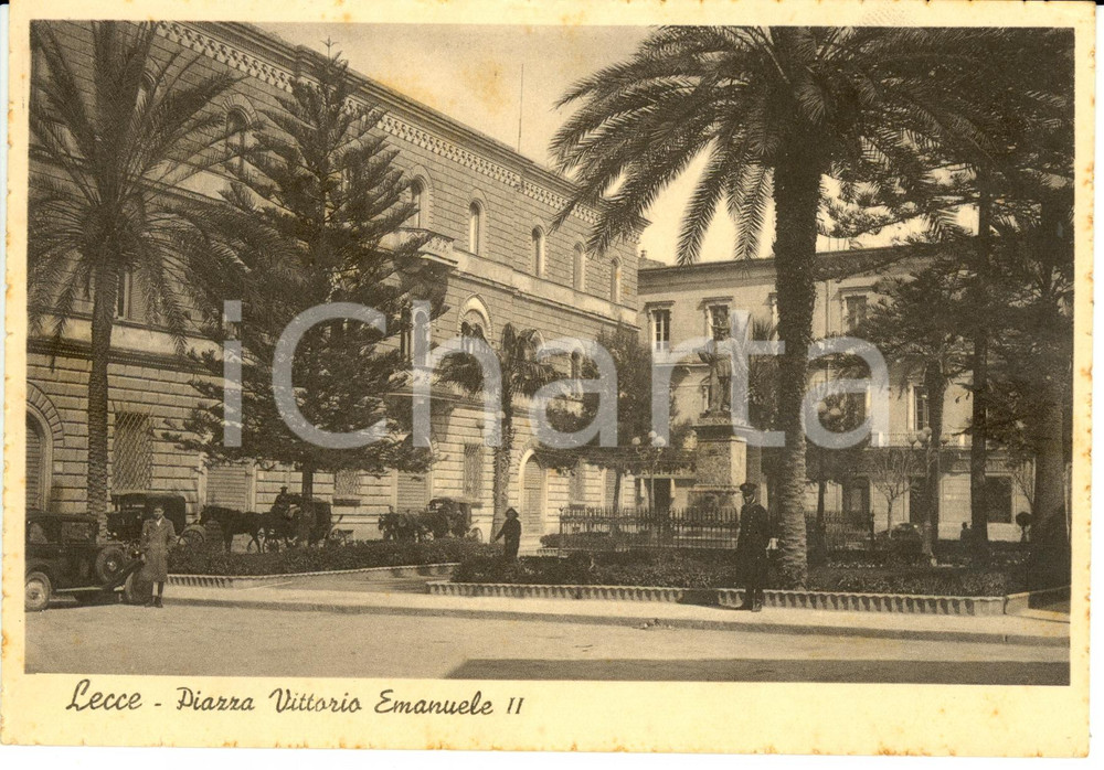 Cartolina originale da collezione 1939 LECCE Piazza VITTORIO EMANUELE III Cartolina FG NV 1