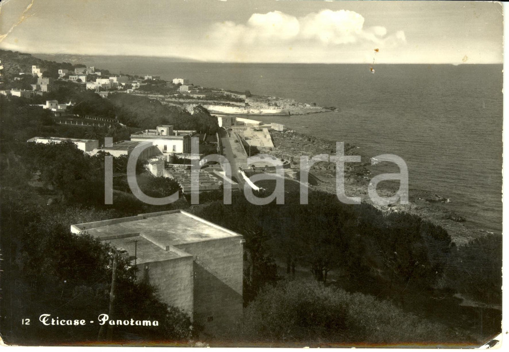 Cartolina originale da collezione 1963 TRICASE LE Scorcio panoramico sul mare Cartolina FG VG 1