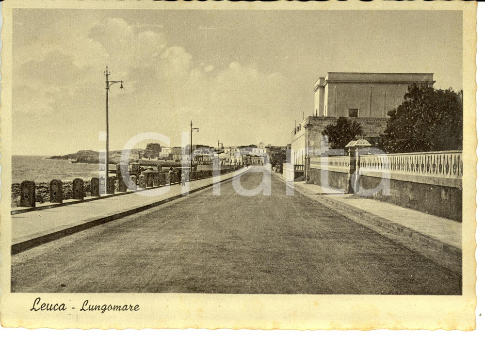 Cartolina originale da collezione 1941 CASTRIGNANO DEL CAPO (LE) Frazione SANTA MARIA DI LEUCA Scorcio lungomare 1