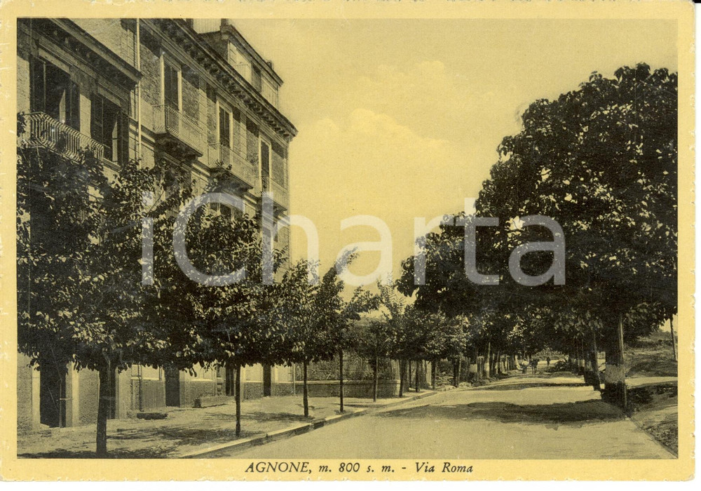 Cartolina originale da collezione 1935 ca AGNONE IS Veduta di via ROMA  Cartolina FG NV 1