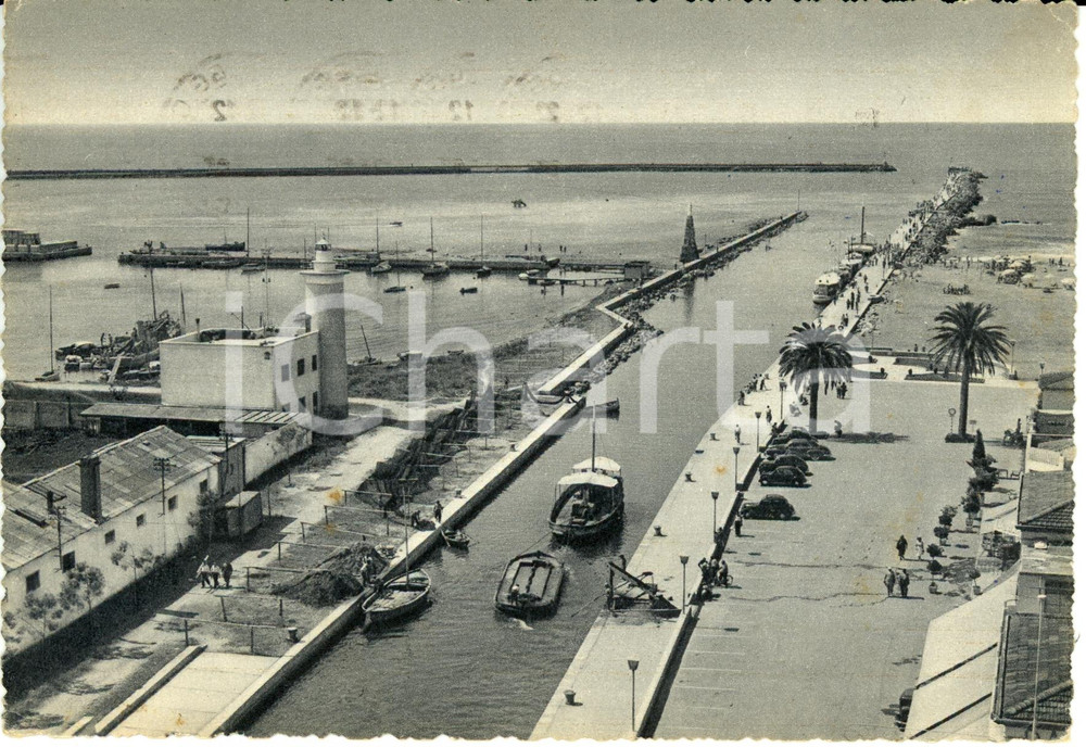 Cartolina originale da collezione 1950 ca VIAREGGIO LU Veduta MOLO con CANALE BURLAMACCO Cartolina FG VG 1
