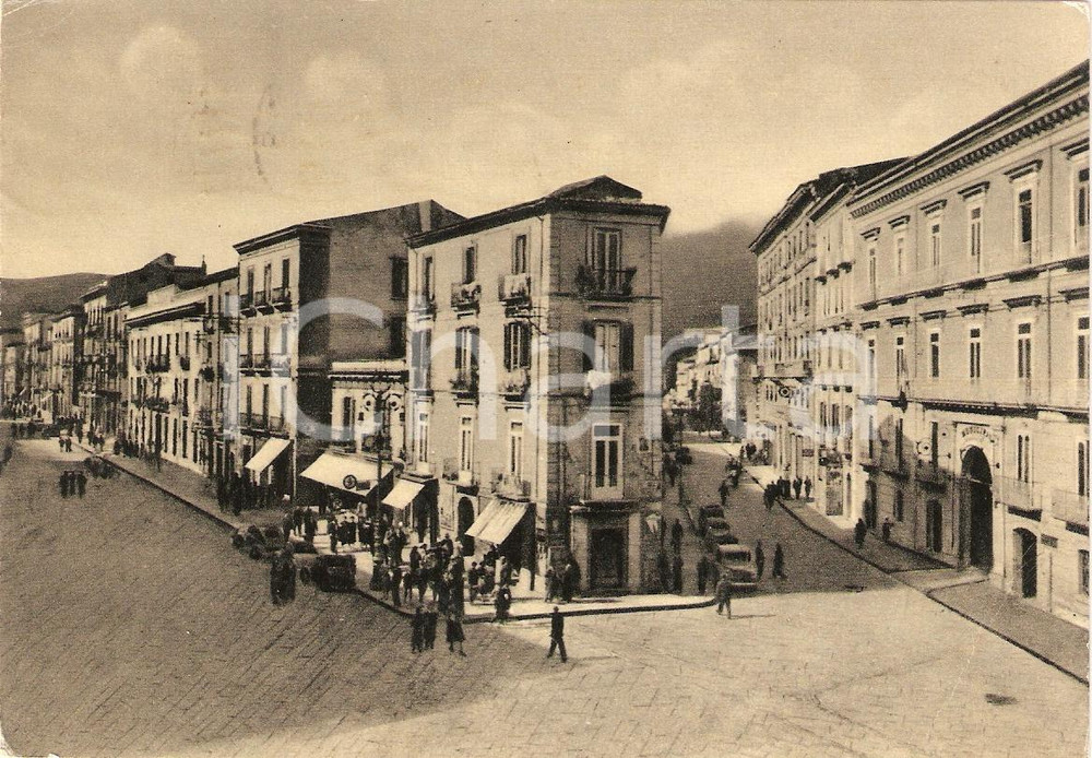 Cartolina originale da collezione 1954 AVELLINO Corso Vittorio Emanuele e VIA MANCINI Cartolina animata FG VG 1