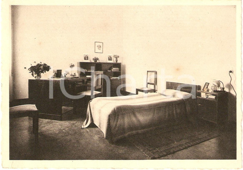 Cartolina originale da collezione 1950 ca GENOVA Camera da letto CASA DELLO STUDENTE Cartolina FG NV 1