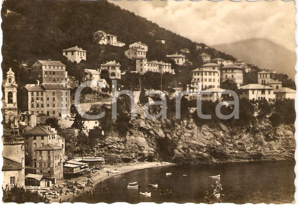 Cartolina originale da collezione 1939 SORI GE Vista panoramica del paese ANIMATA Cartolina FG VG 1