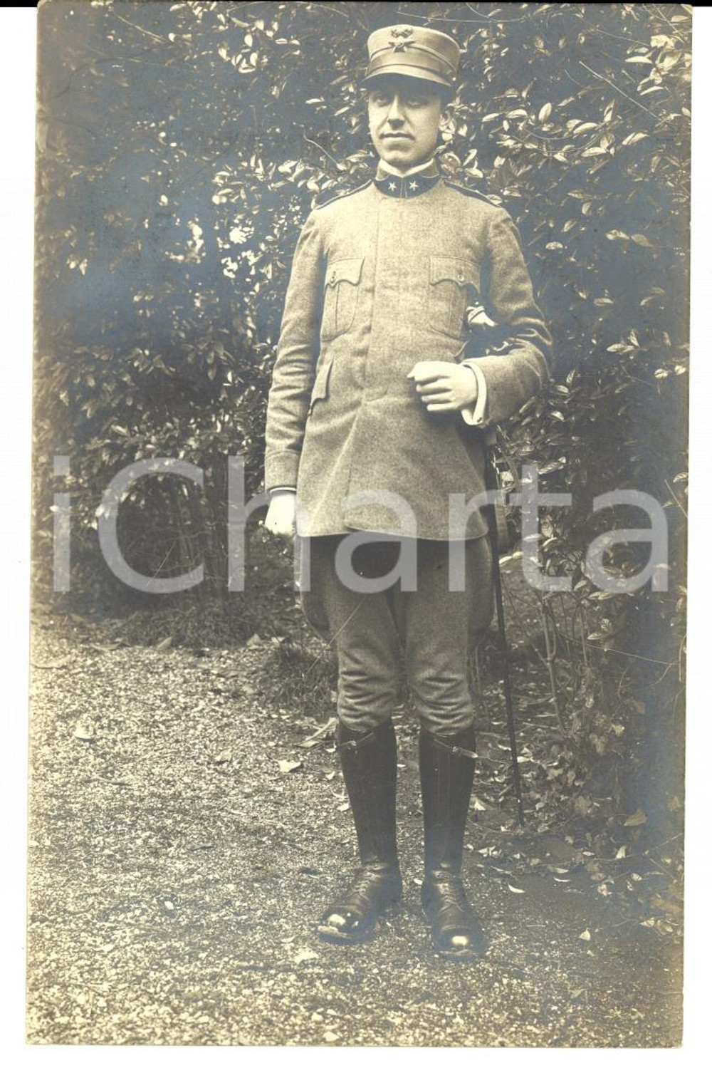 Fotografia d'epoca originale 1915 ca WW1 Ritratto di ufficiale di fanteria in divisa REGIO ESERCITO *Foto FP 1