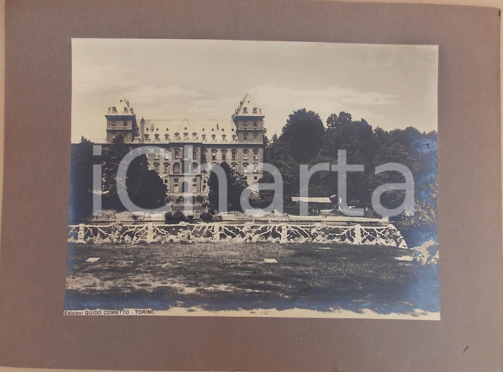 Fotografia d'epoca originale 1940 ca TORINO Castello del VALENTINO Facciata sul Po *Foto ed. Guido COMETTO 1