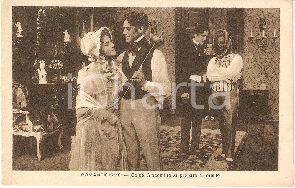 Cartolina originale da collezione 1915 ROMANTICISMO Helena MAKOWSKA Domenico SERRA Cinema *Cartolina FP NV 1