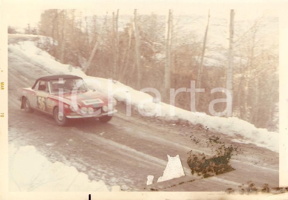 Fotografia d epoca originale 1970 RALLY 1Â° SANREMO SESTRIERE Luca CORDERO DI MONTEZEMOLO Rattazzi DANNEGGIATA 1