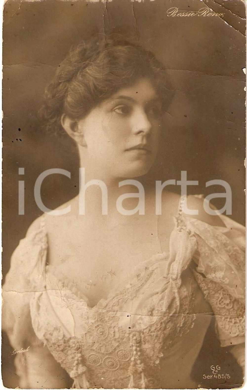 Cartolina originale da collezione 1925 ca CINEMA Bessie REMO Attrice Ritratto DANNEGGIATA *Cartolina FP NV 1