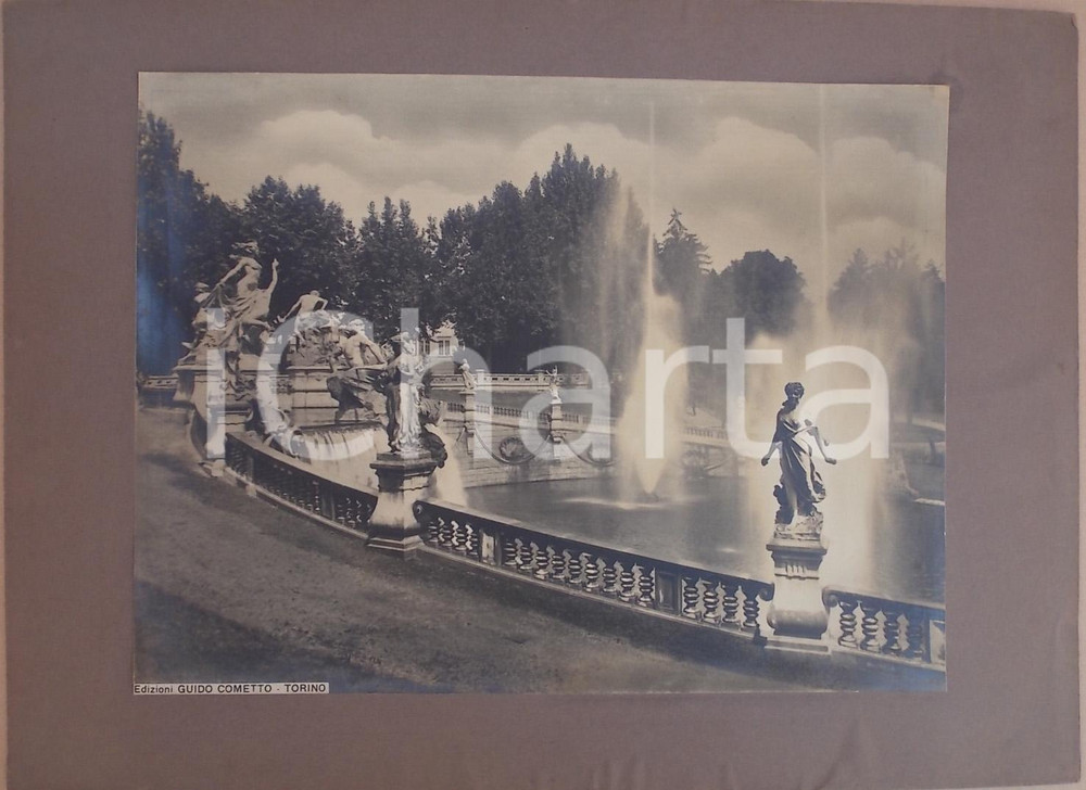 Fotografia d'epoca originale 1940 ca TORINO Parco del VALENTINO - Fontana monumentale *Foto ed. Guido COMETTO 1