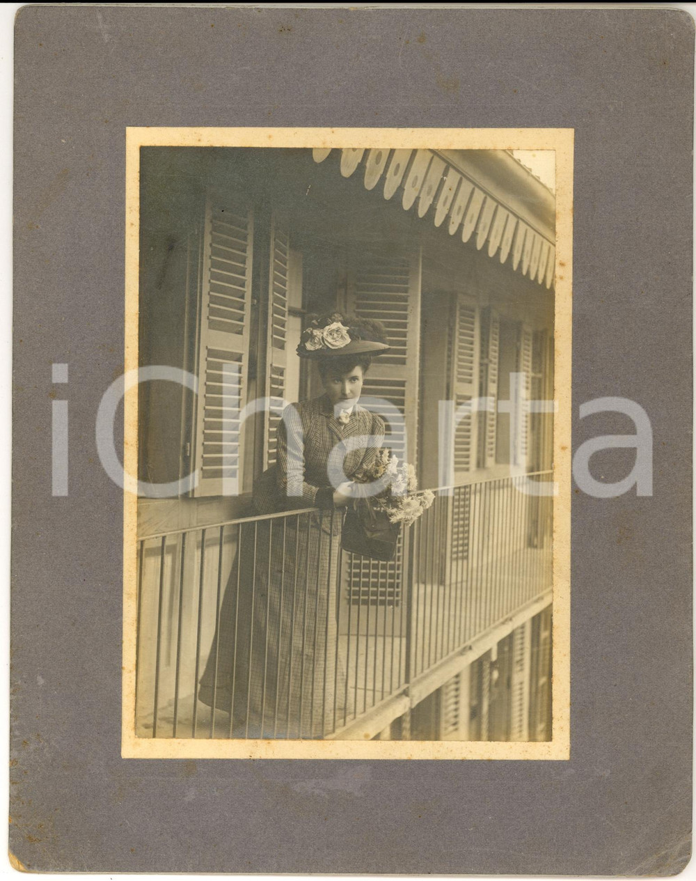 Fotografia d'epoca originale 1908 SAN MARZANOTTO ASTI Ritratto futura suora NOSTRA SIGNORA DEL CENACOLO *Foto 1