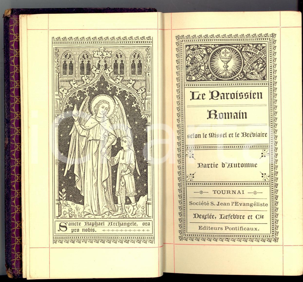 Libro, pubblicazione d'epoca 1910 ca PAROISSIEN ROMAIN Partie d'automne *Ed. DESCLEE, LEFEBVRE& Cie 1