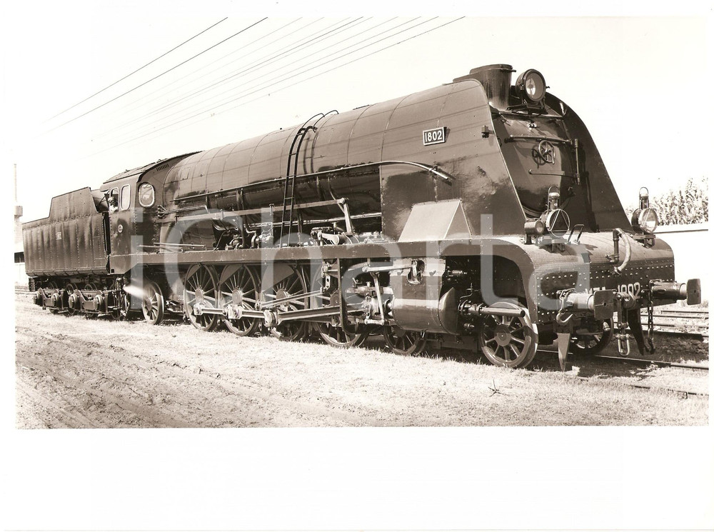 Fotografia d'epoca originale 1970 ca ESPANA Locomotiva 2161 con macchinista *Fotografia 1