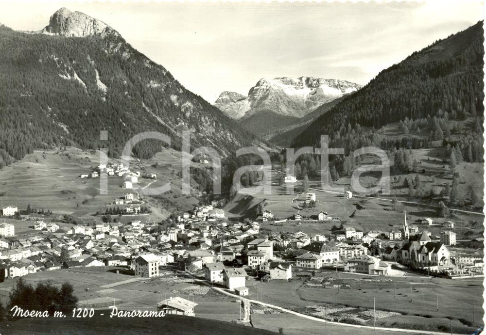 Cartolina originale da collezione 1959 MOENA (TN) Panorama generale *Cartolina postale FG VG 1